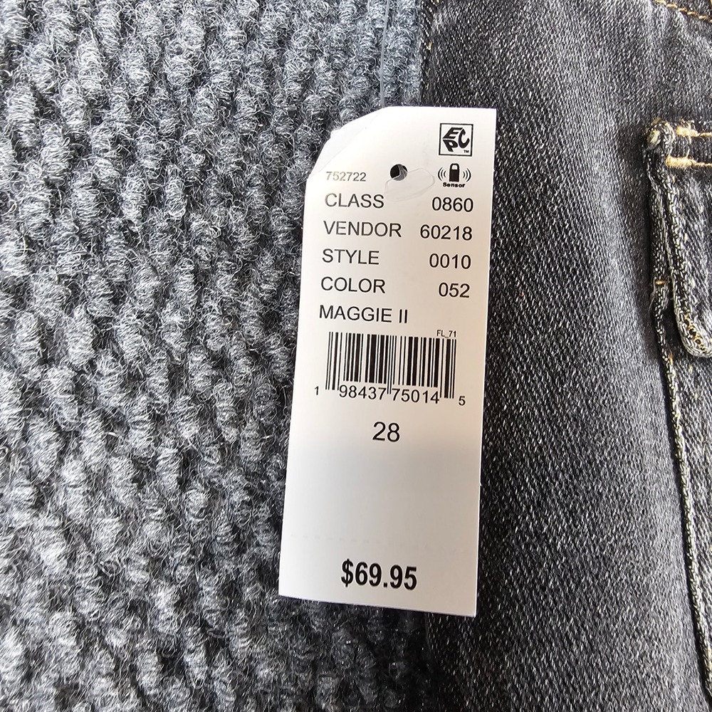 PacSun Charlie Baggy Boot Jeans Faded Black Low Rise Size 28 Pacific Sunwear NEW - Picture 5 of 12